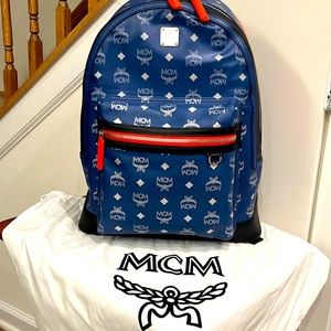 MCM Blue and silver backpack (Authentic)